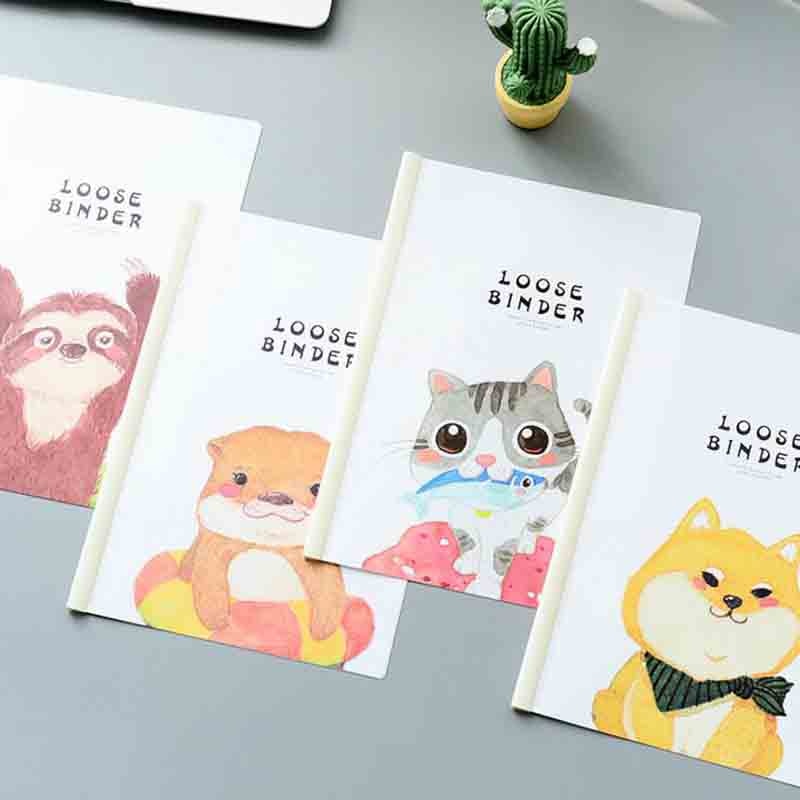 1 Pcs Leuke A4 Kat Hond Dier Bindmiddel Bestand Map Insert Map Document Indienen Clip Briefpapier Hendel Staaf Pompen Clip map