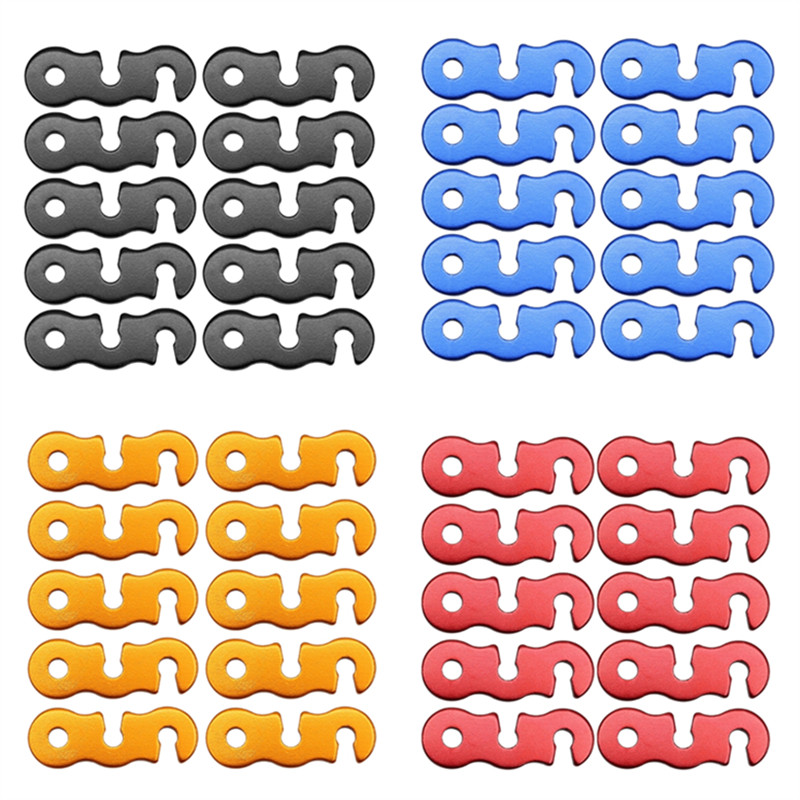 10 stk. bardunstrammere bardunsnorjustering aluminiumslegeringer vindrebspænde telt rebjustering til campingtelt