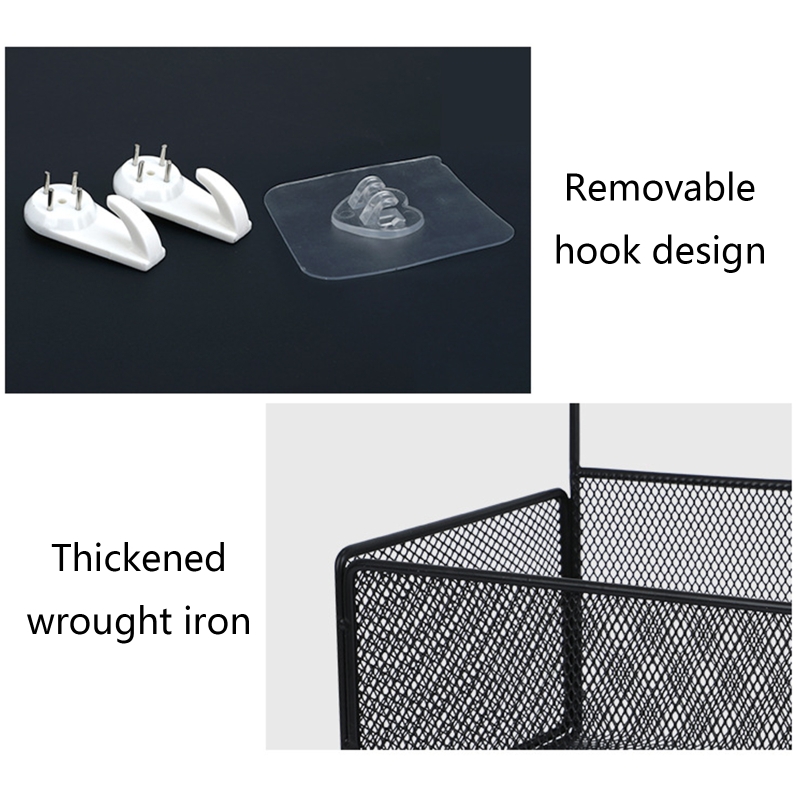 Metal Wire Bathroom Storage Organizer Basket Bins Wall Mounted Shower Caddy Shelf Kitchen Shampoo Storage Rack Farmhouse