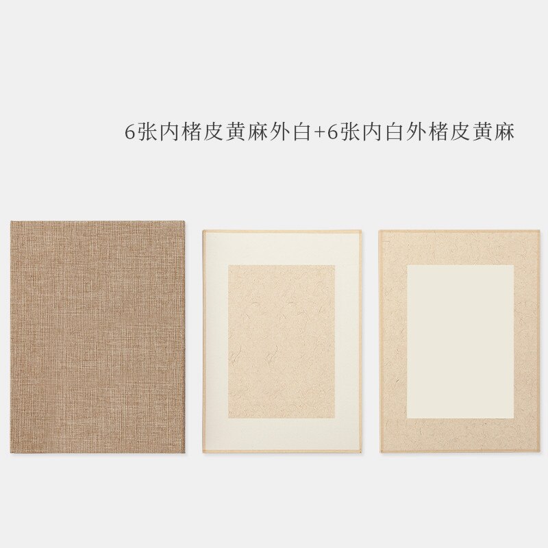 Mulberry Paper Card Raw/Hlaf Ripe Xuan Paper Cards with Box Thicken Calligraphy Watercolor Painting Mounting Paper Cards: 26x35cm / E