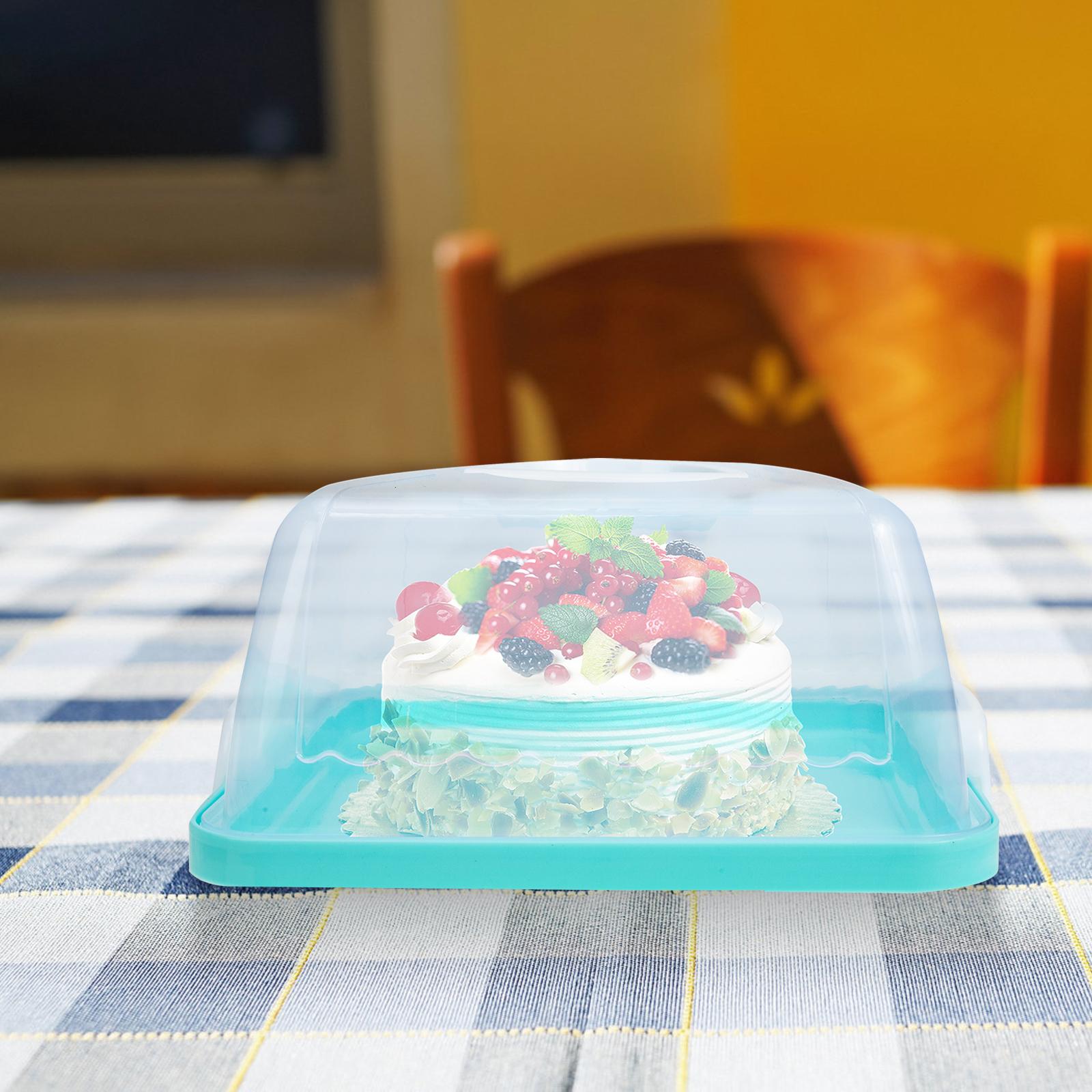 Draagbare Plastic Dozen Verjaardagstaartcontainers Transparante Verjaardagscontainers Deksel voor Bakkerij Thuis Handheld Verpakking