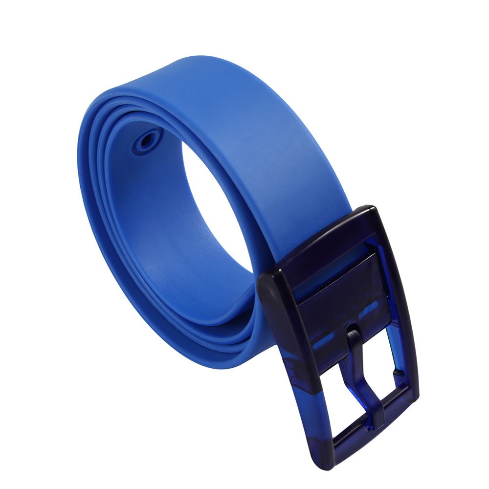 Cinturones de plástico de Color caramelo para mujeres y hombres, cinturilla de goma de silicona, hebilla de plástico, alfileres, cinturones de Jeans, cinturón delgado de verano