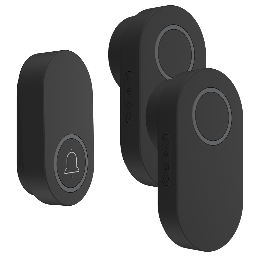 Timbre electrónico de puerta delantera de 220v, tarjetas pcb inalámbricas, cascabel, resistente al agua, timbre de generación de energía para habitación de hotel y hogar: Naranja / US