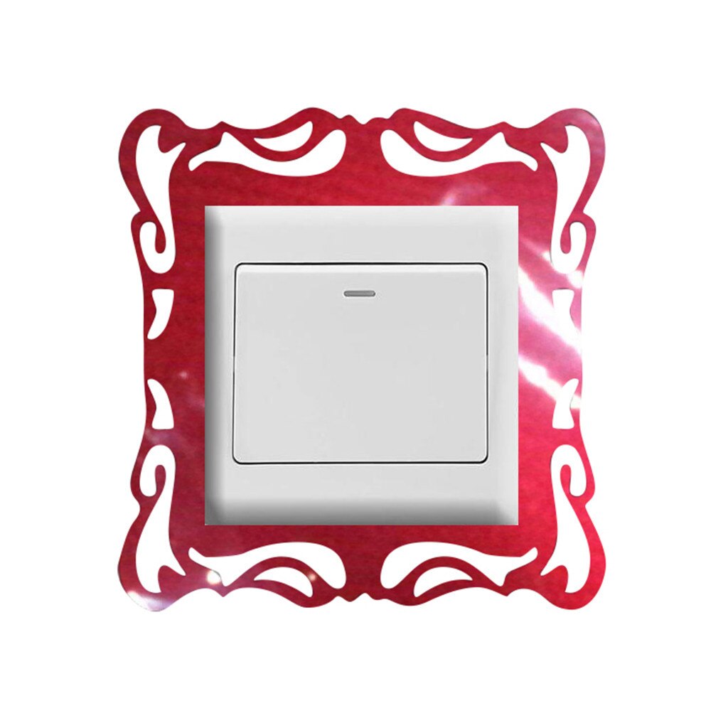 Acryl Spiegel Schakelaar Sticker 3D Muursticker Accessoires Socket Decoratie Kinderen Hotel Kamer Poster On-Off Sticker Keuken Decal: 3