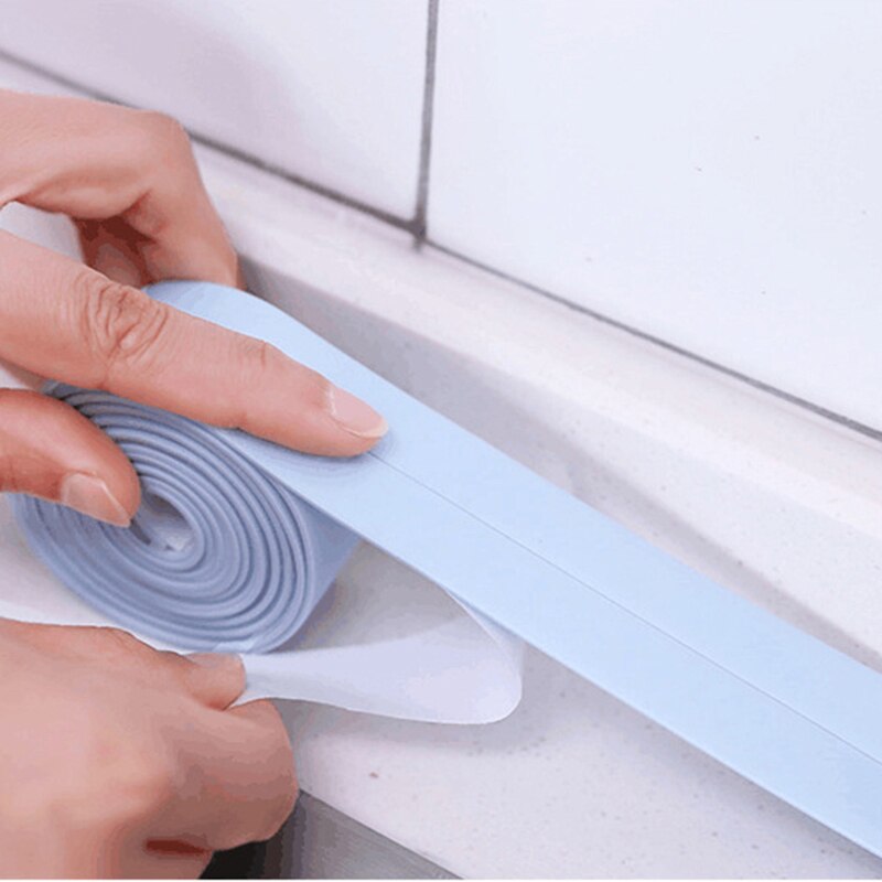 Rubber Waterproof Sealing Strip Sealant Tape Mildew Resistant Self Adhesive Toilet Gap Corner Line Sticker For Kitchen Bathroom