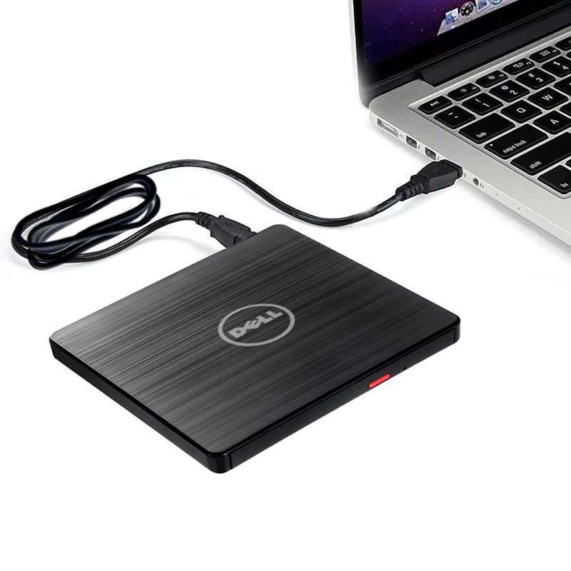Dell USB 3.0 Slim Portable Optical Drive CD DVD RW Read Write High Speed Silent Desktop Laptop Notebook DVD Recorder Player Case: USB 3.0