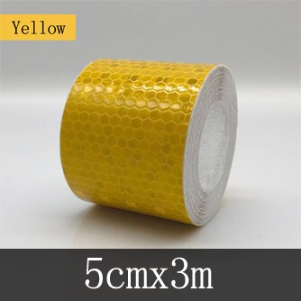 3M Reflective Tape For Bike Safety White Red Yellow Blue Stickers Bicycle Accessories: 50mmx3M yellow