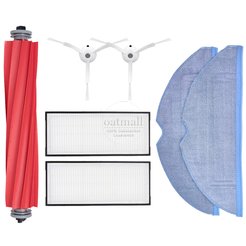 Accesorios para Xiaomi Roborock S7 / S7 Maxv Ultra Piezas de repuesto para aspiradora,Kit de recambios,Cepillo de rodillo,filtro hepa aspiradora,Paño para fregona: Caqui oscuro