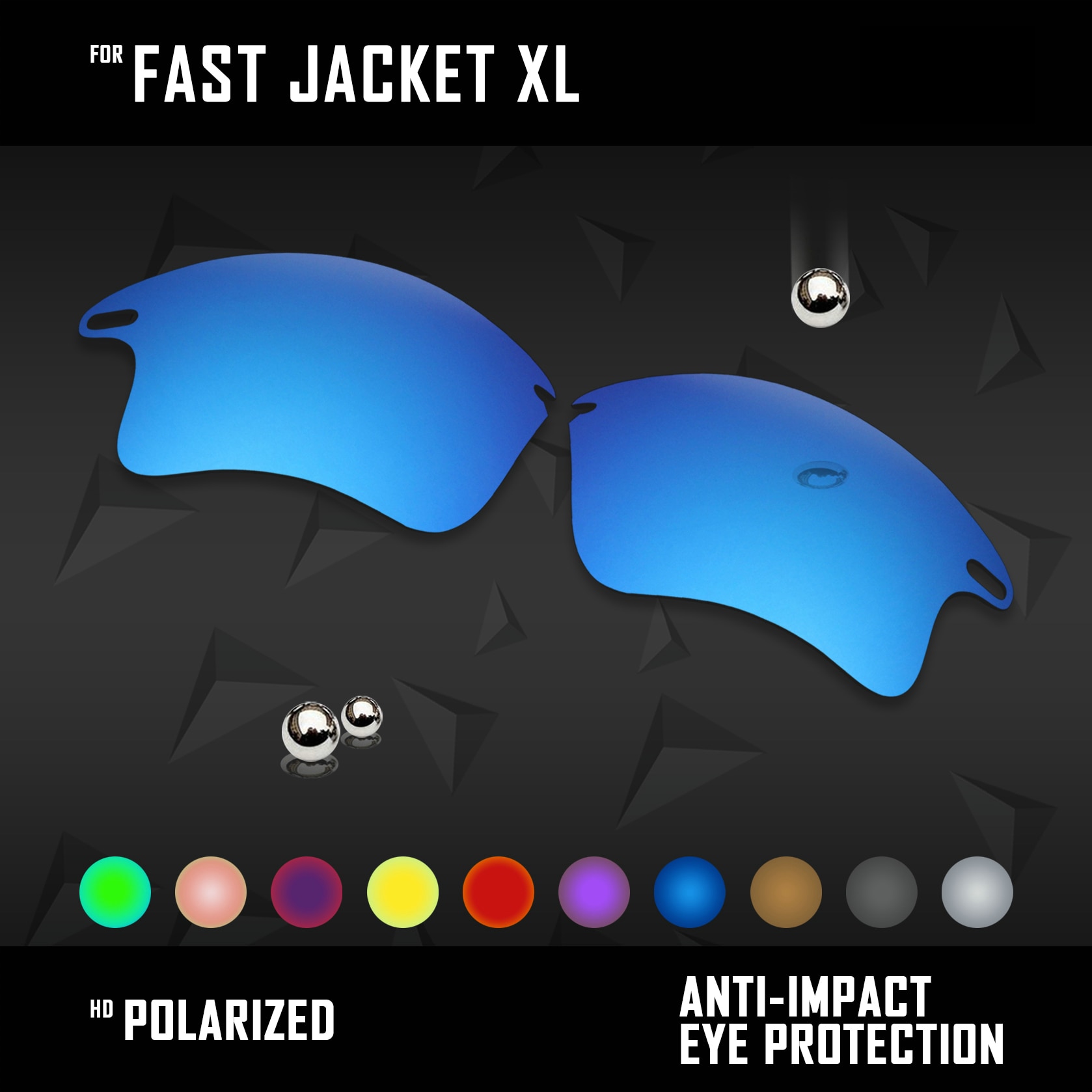 Lentes de repuesto OOWLIT para Oakley Fast Jacket XL OO9156, gafas de sol polarizadas, multicolor