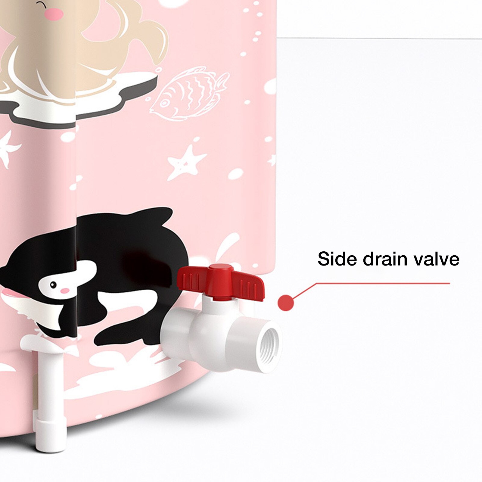 100L Portable Foldable Bathtub Bathroom SPA Tub PVC Standing Bath Tub Moisture Resistance Heat Preservation Children Bath Bucket