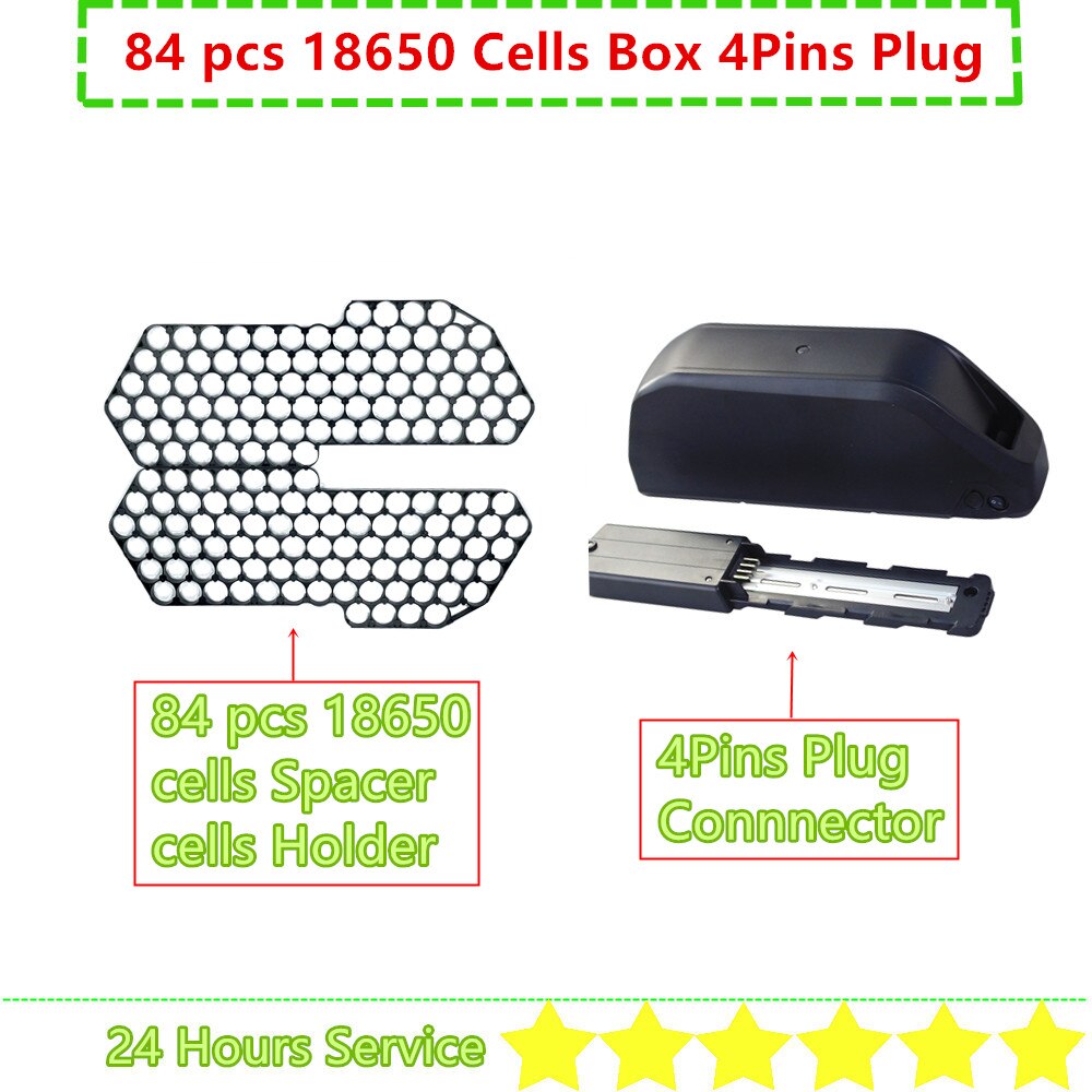 91 84 pcs 18650 Cells Big Ebike Battery Box Solutions 36v 48v 52v Polly Shark Down Tube Dolphin Battery Box 500w 750w 1000w