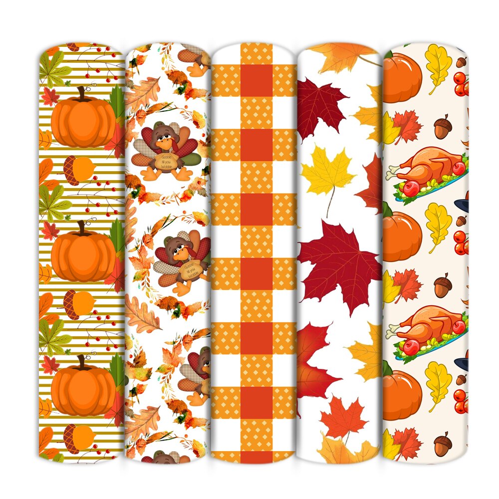 50*140cm 5 diseños/juego, medio metro Halloween poliéster algodón tela textil para el hogar costura acolchado ropa DIY,c12762