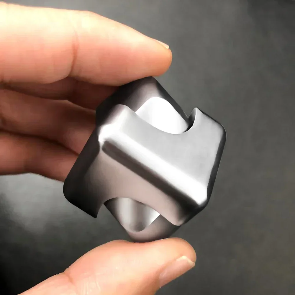 Metallinen kuutio pyörivä sormenpäägyroskooppi fidget anti stress lelut aikuisille toimisto koti matkailu kannettava spinner lelut joulu