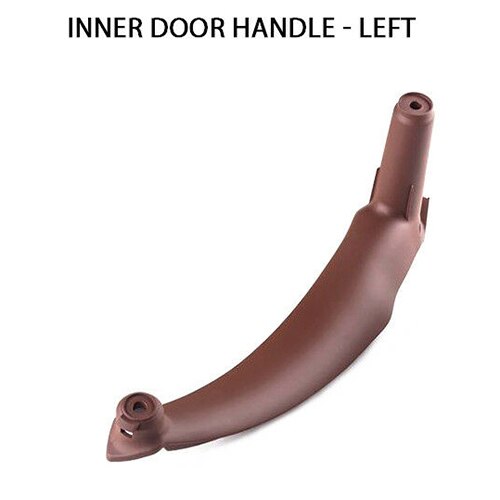 Reposabrazos para puerta interior de coche, cubierta embellecedora de tirar, gris, marrón, negro, Beige, para BMW E70, X5, E71, E72, X6, 2006: Left Brown