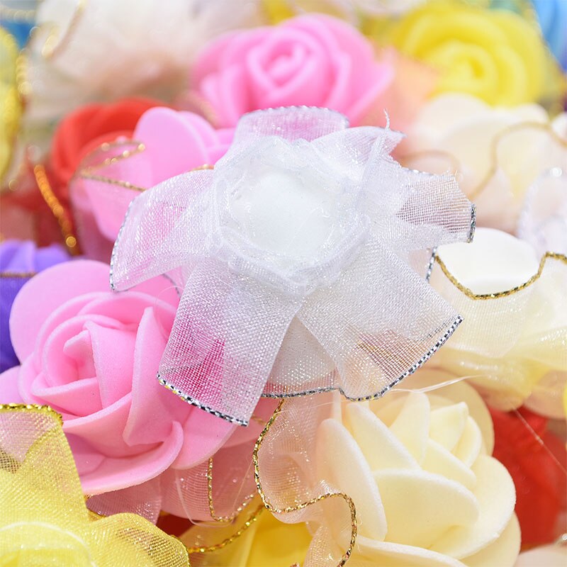 20 stk 4cm rosehoder kunstige skumblomster med glitter tyll til bryllup tutu dekorasjon utklippsbok diy blomsterkrans bukett
