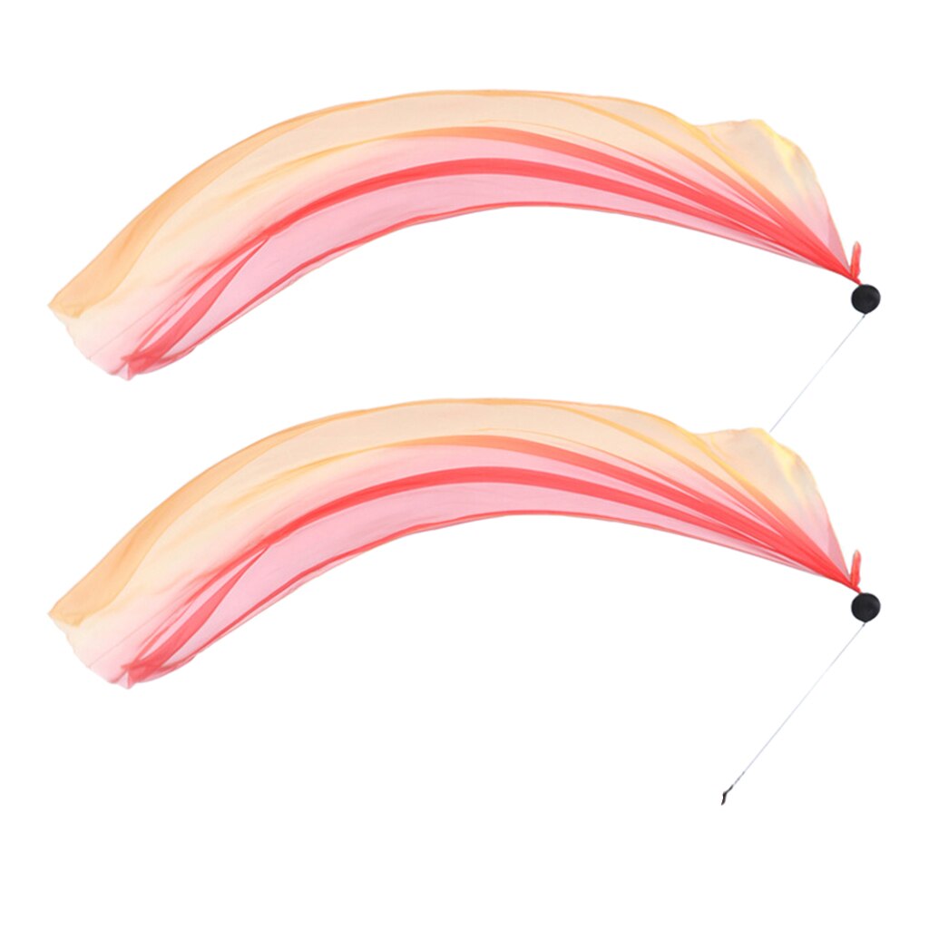 1 paire 100% Polyester voile Poi jeter des boules écharpe danse du ventre Yoga danse accessoires: 7