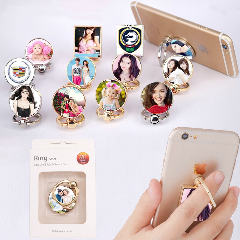 10pcs/lot Metal Finger Ring Mobile Phone Smartphone Stand Holder Sublimation Blank for Printing