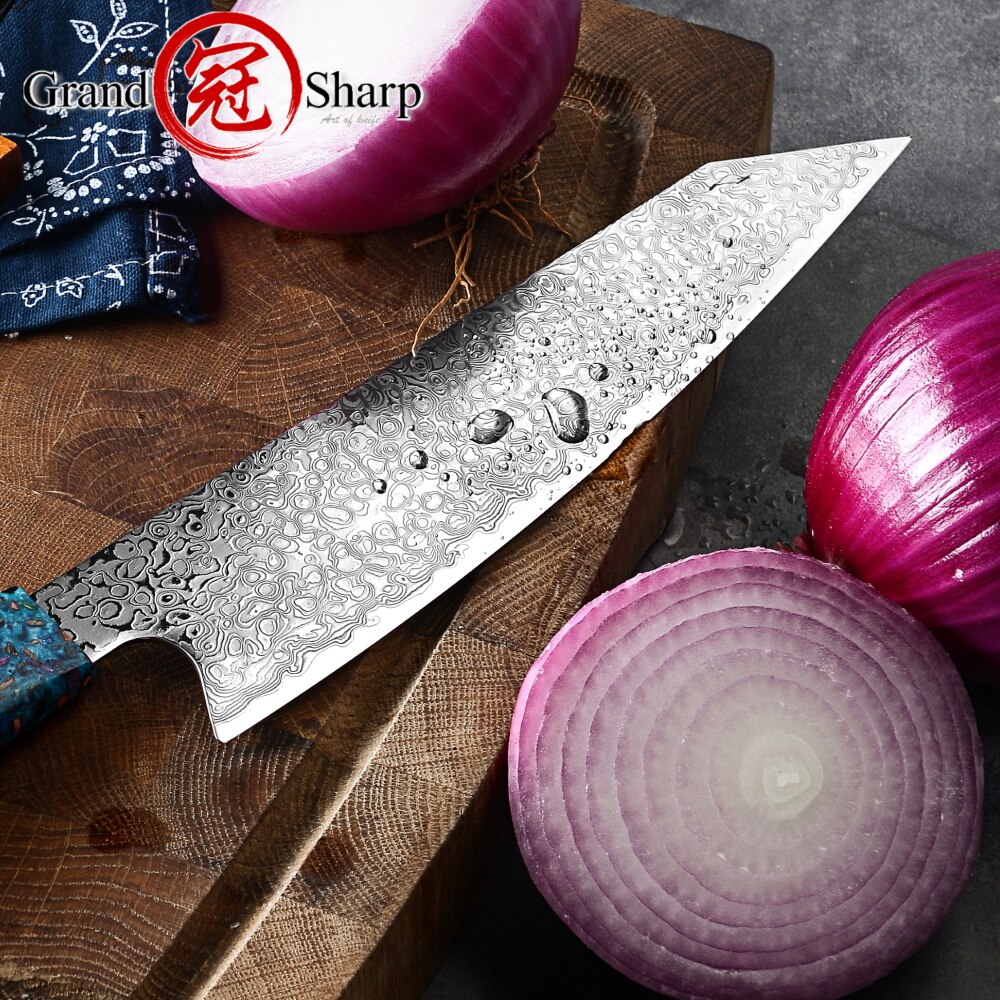 2 Pcs Damascus Chef Knife Set Japanese Kitchen Knives Gyuto Petty Cooking Tool 67 Layers Damascus Steel Premium Cookware Cutlery