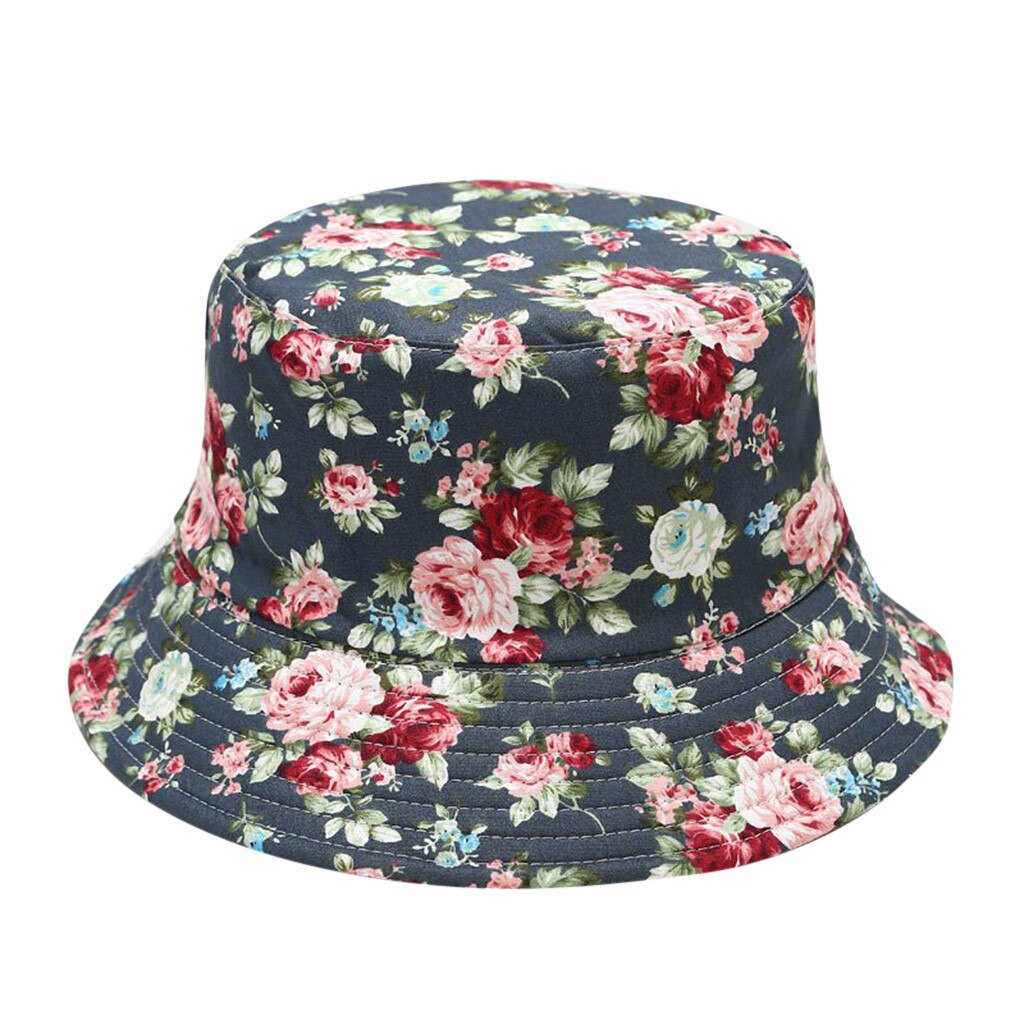 Unisex Foldable Bucket Hat Beach Sun Hat Fisherman Hat Unisex Men Women Floral Sun Hat Outing Two-sided Bucket Caps #z: G