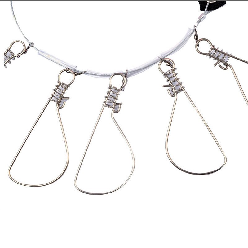 5 Snap Outdoor Rvs Vissen Sport Touwen Float Vis Stringer Vissen Lock voor Accessoires