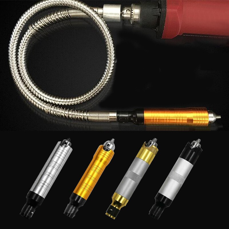 Rotary Angle Grinder Attachment Flexible Flex Shaft +Drill Chuck Handpiece For Power Electric Drill Tool