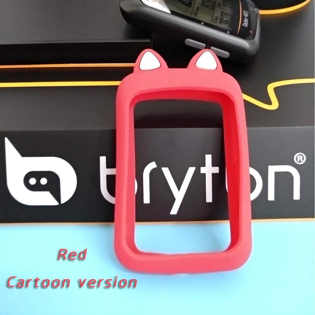Bryton – housse de protection en caoutchouc pour ordinateur de vélo, avec film HD (pour Bryton 450 410 405 410), 450: Red cartoon