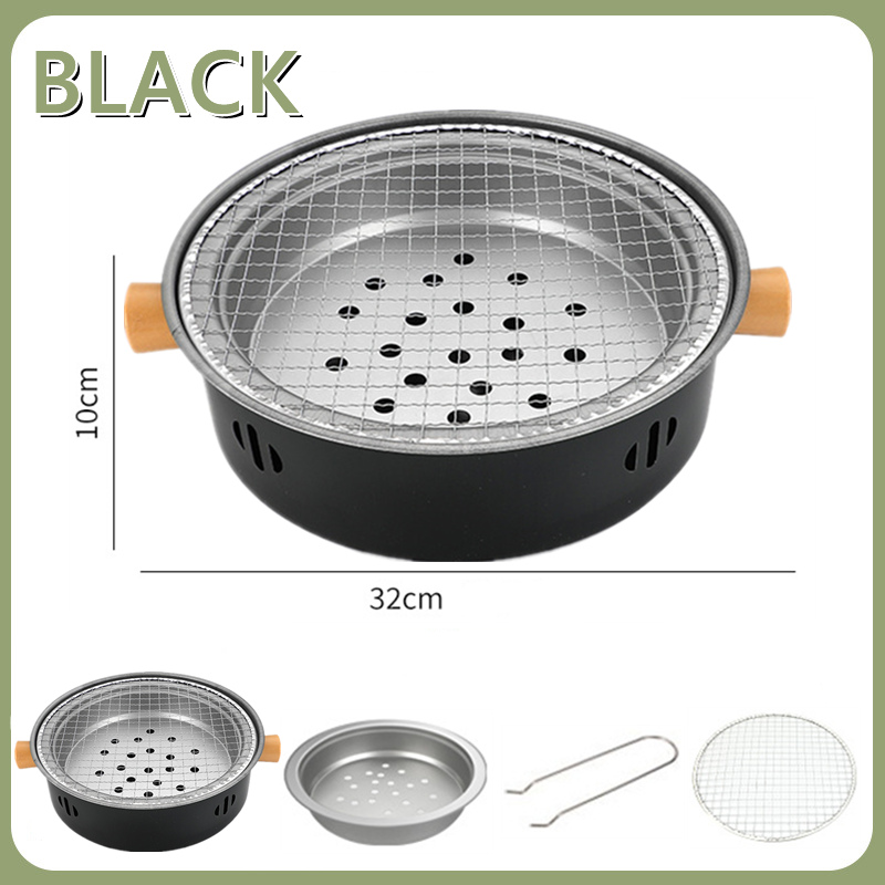 Mini Charcoal Barbecue Grill for Home Outdoor Camping Beach Picnic BBQ Grill Barbecue Stove, Multifunctional Charcoal BBQ Stove: WHITE