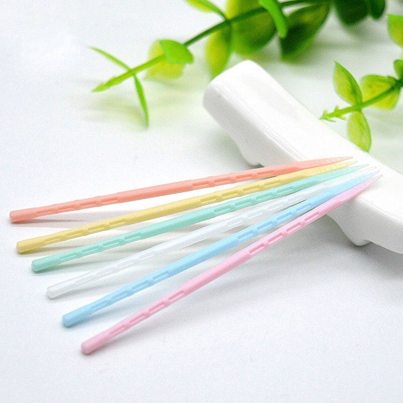 100 Pieces Food Grade PP Toothpick Dental Teeth Sticks Floss Pick Tooth Tool Clean Oral Care Teeth Food Residue Party Toothpicks