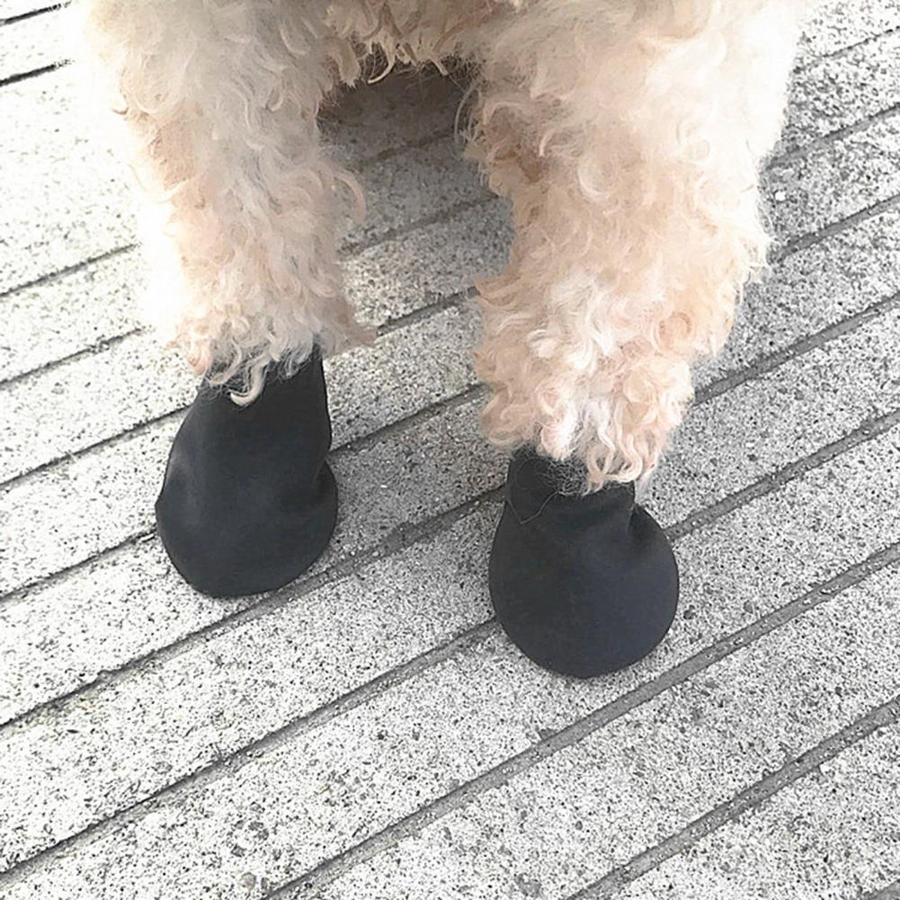 Botas impermeables antideslizantes para perro, zapatos de lluvia duraderos, suministros para mascotas, 4 piezas