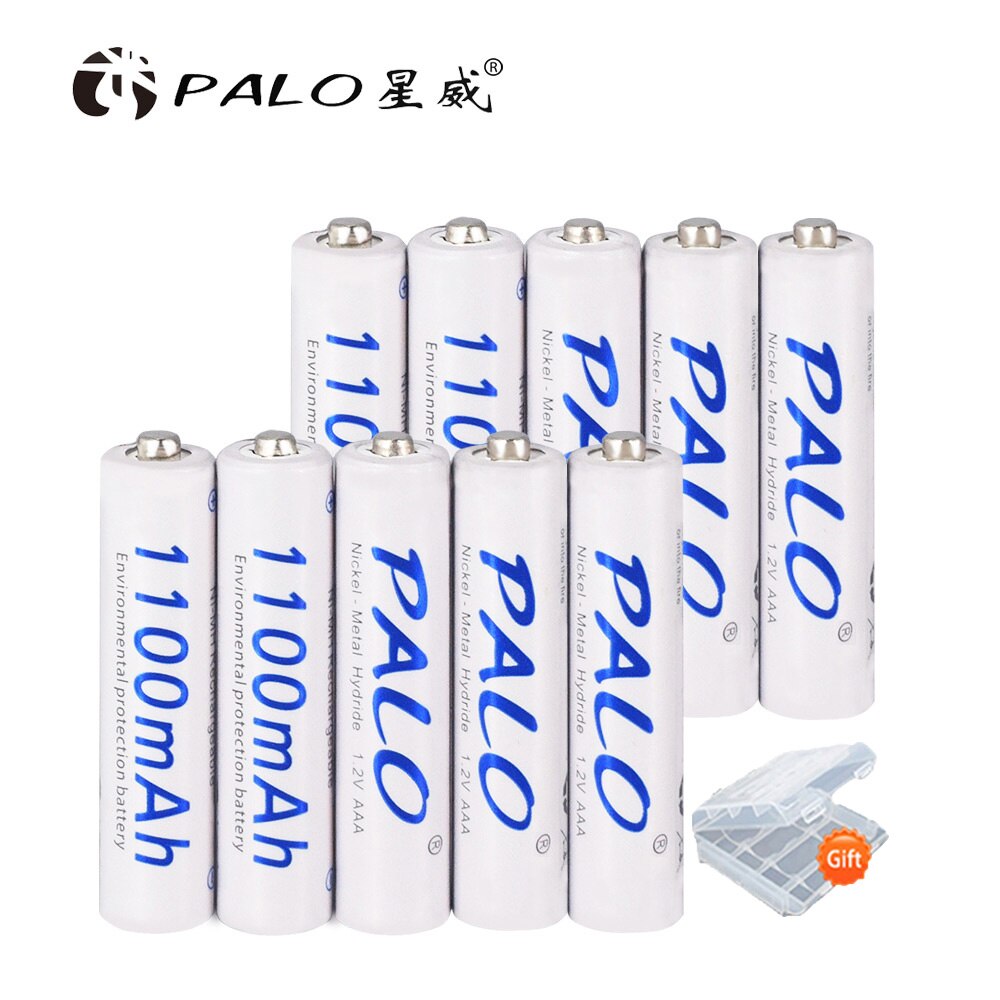2-16pcs AAA 1100mAh NI-MH rechargeable AAA battery AAA 3A ni mh nimh 1.2V 1.2volt original high capacity current batteries: 10pcs