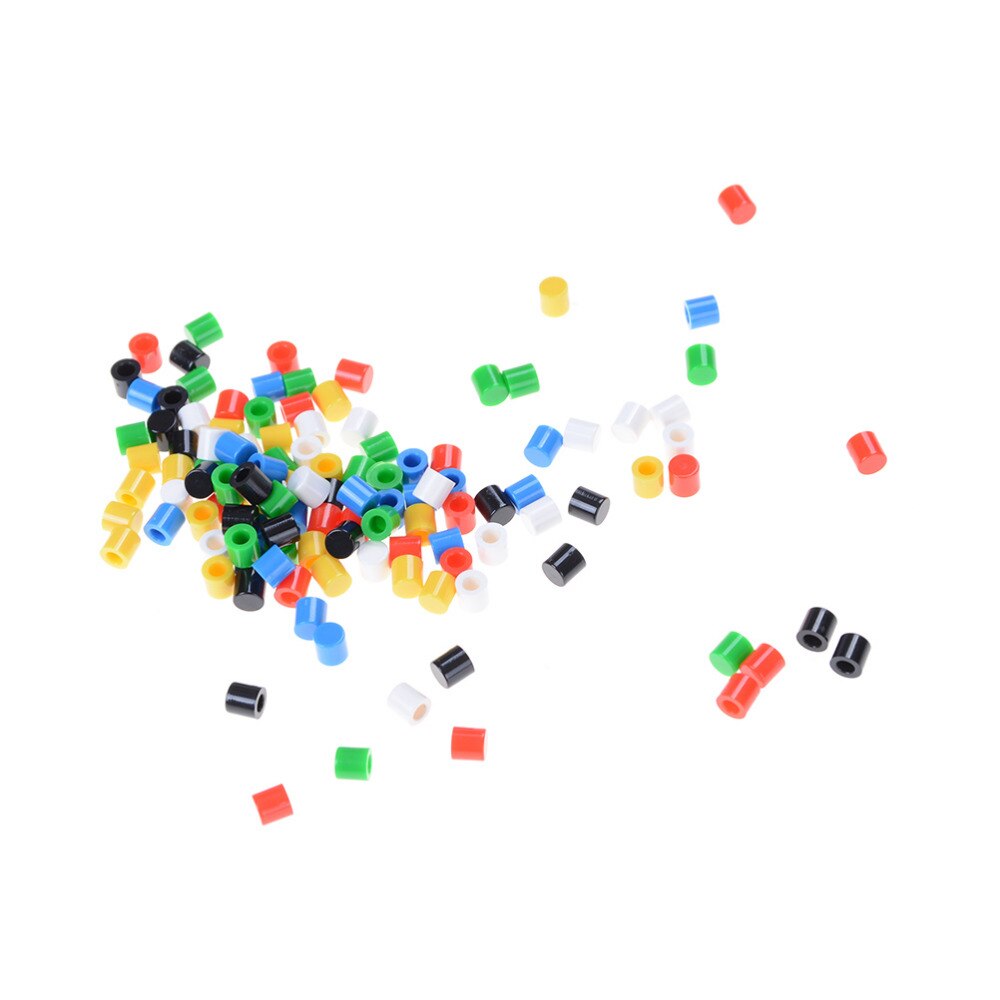 Tactile Button Caps Plastic Cap Hat for 6*6 Tactile Push Button Switch Lid Cover 20pcs/lot Random Color