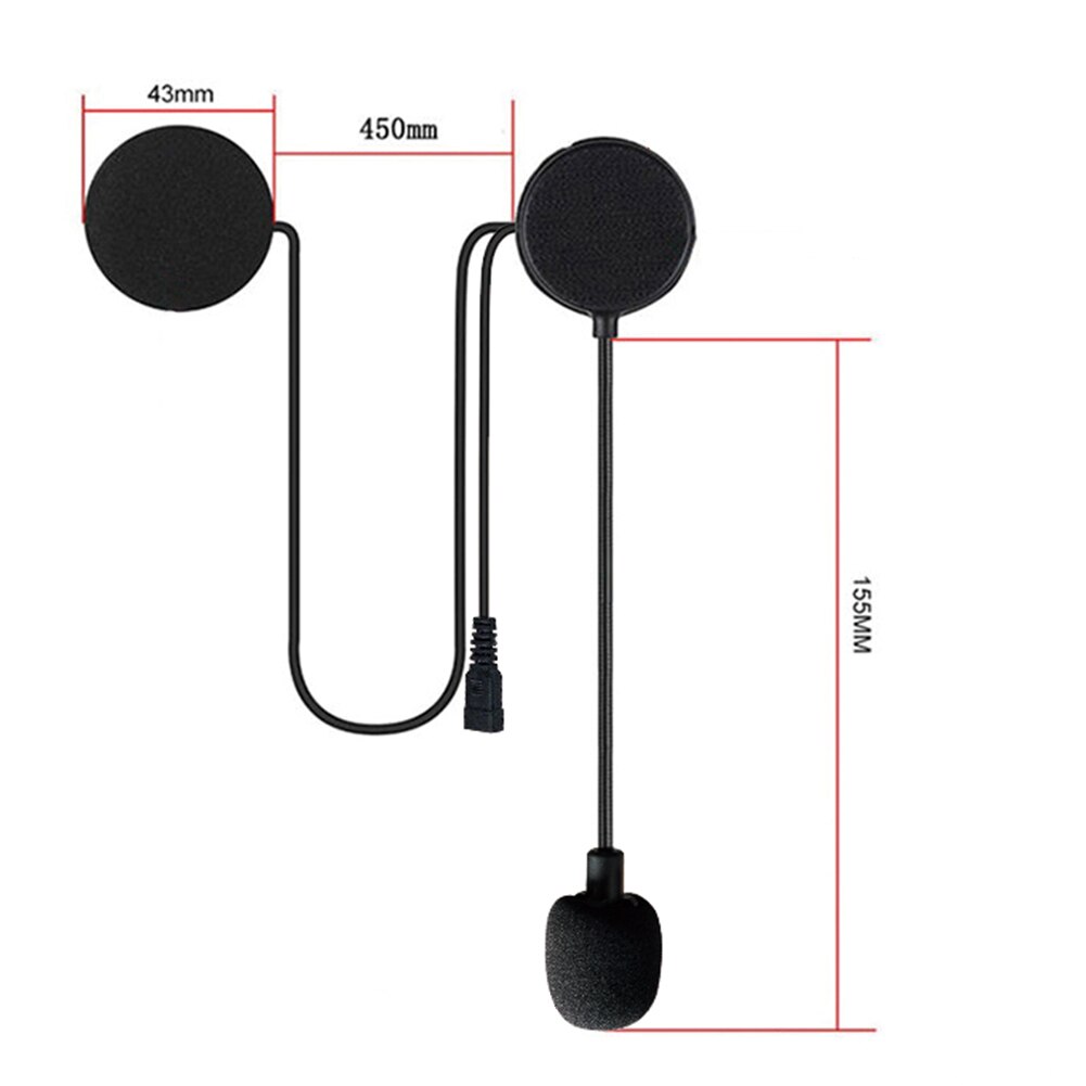 QY8 Motorcycle Helmet Headset 3.5mm Wired Earphones Headphones with Microphone for Motorbike Helmet Intercom Interphone MGO3