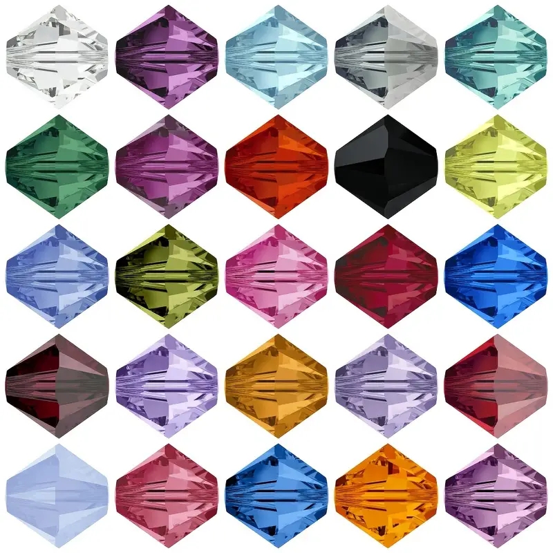 300 Uds. Exquisitas cuentas de cristal sueltas bicono de 4mm para accesorios de fabricación de joyas 001-020
