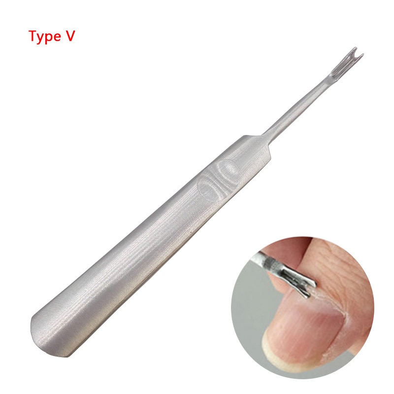 Professionele V Type Nail Art Pusher Remover Manicure Beauty Herramientas Dode Huid Pusher 1 Pc Nail Tool