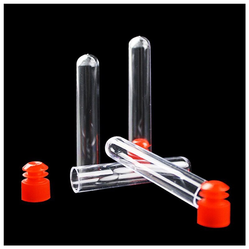 Lot De 20 Tubes à Essai En Plastique Transparent Avec Bouchons Liège - 12 X 100 Mm, Volume ~7 Ml