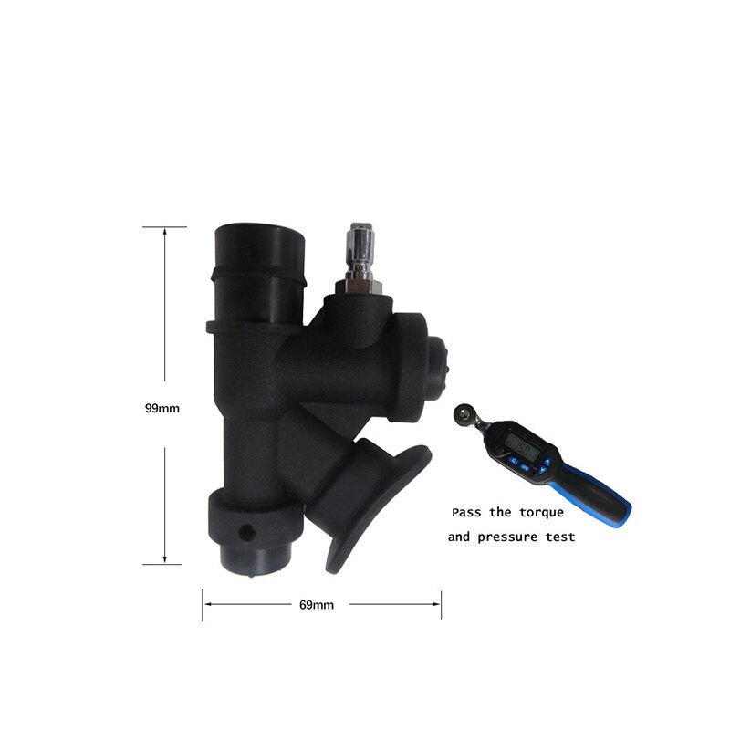 Scuba BCD Power Inflator - 45 Degree Angled Mouthpiece - Standard 1 Inch Hose - K-Valve