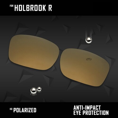 OOWLIT Linsen Ersatz Für Oakley Holbrook R OO9377 Sonnenbrille Polarisierte-Multi Farben: Bronze- Gold