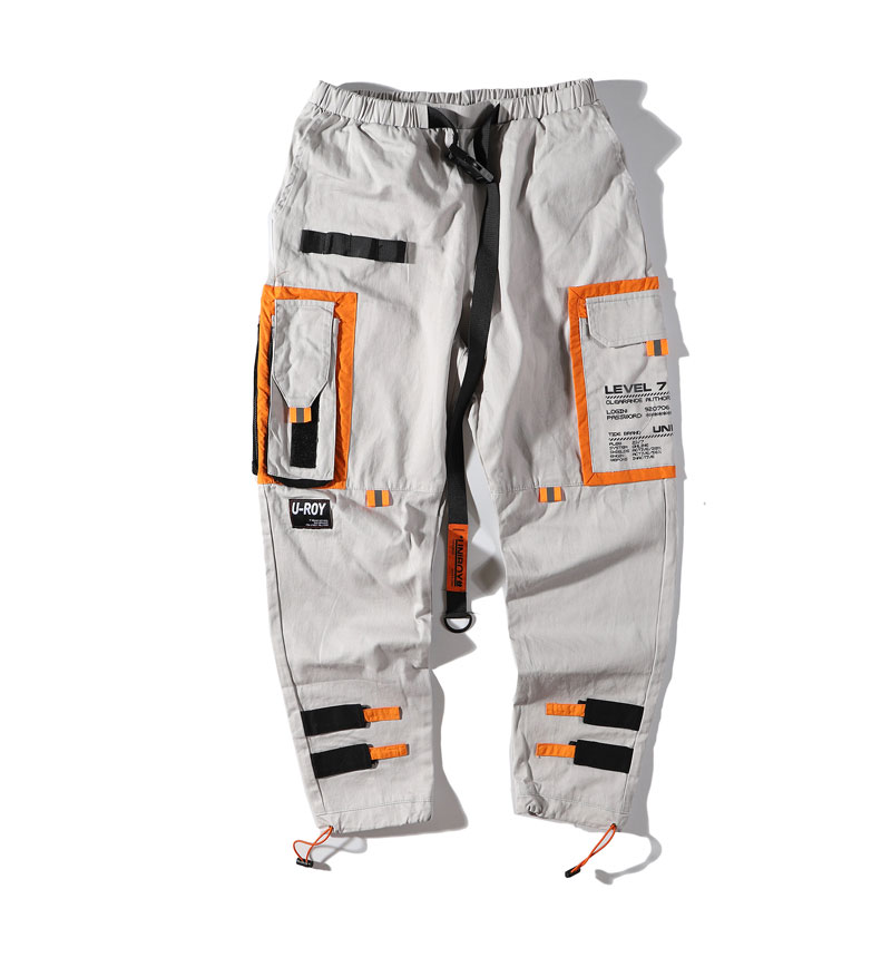 GONTHWID, pantalones de correr Cargo DE harén con múltiples bolsillos, pantalones de chándal casuales de Hip Hop para hombres, ropa de calle, pantalones de chándal Hipster Harajuku: Gray / M