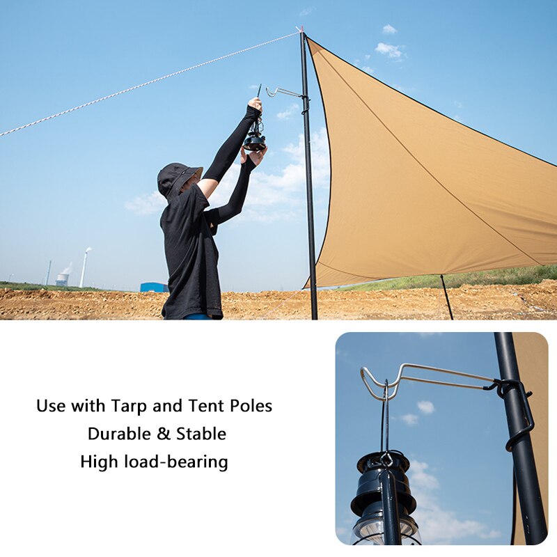 Ultralight Tarp Poles Outdoor Camping Tent Rods Adjustable Aluminium Tarp Awning Racks Canopy Pole Replacement for Hiking Travel