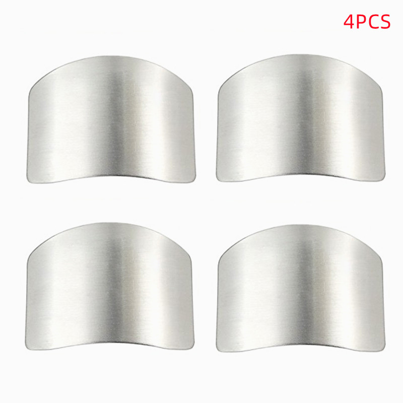 Finger Guard Finger Protectors Stainless Steel Finger Hand Cut Protect Guard Safe Use Knife Slice Shield Kitchen Cooking Tools: 4pcs