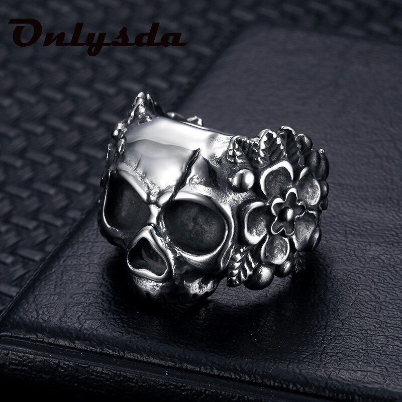 Punk Mexico Rvs Heavy Suiker Schedel Ring Mens Mandala Bloem Santa Muerte Biker Sieraden Dropshippin OSR724