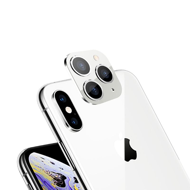 Camera Lens Cover for iPhone X XS / XS MAX Seconds Change for iPhone 11 Pro 2.6x2.7x0.3cm 1 Pc: white