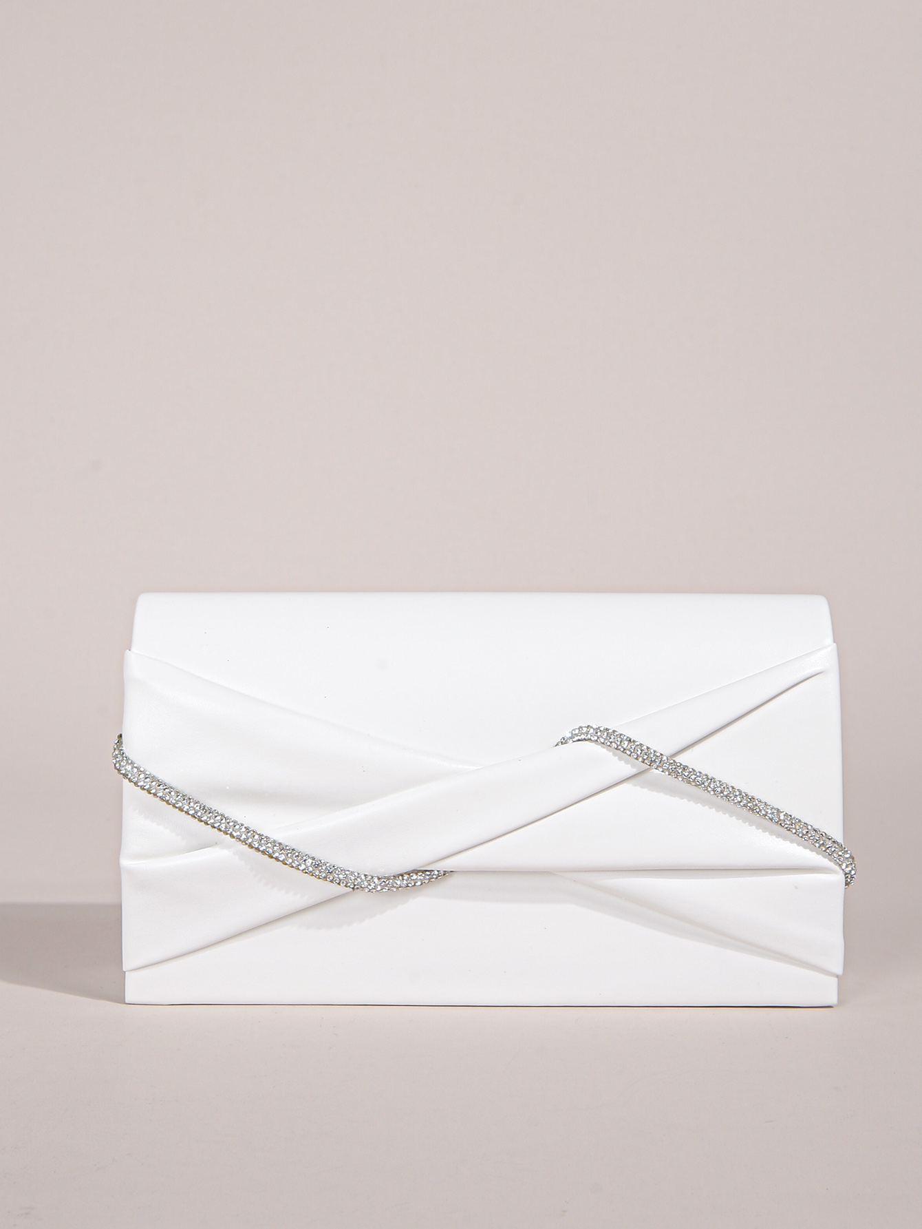 Bolso de mano fruncido con cuerda de cristal brillante para mujer, bolso de mano de noche, monedero de sobre brillante para niña de , Wom