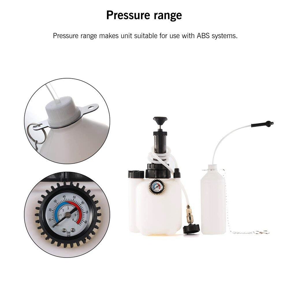 Car Brake Bleeder Durable Sturdy Efficient Vehicle 3 Liter Brake Bleeder Auto Bleeding Kit Replacement Tool Brake Bleeder Kit