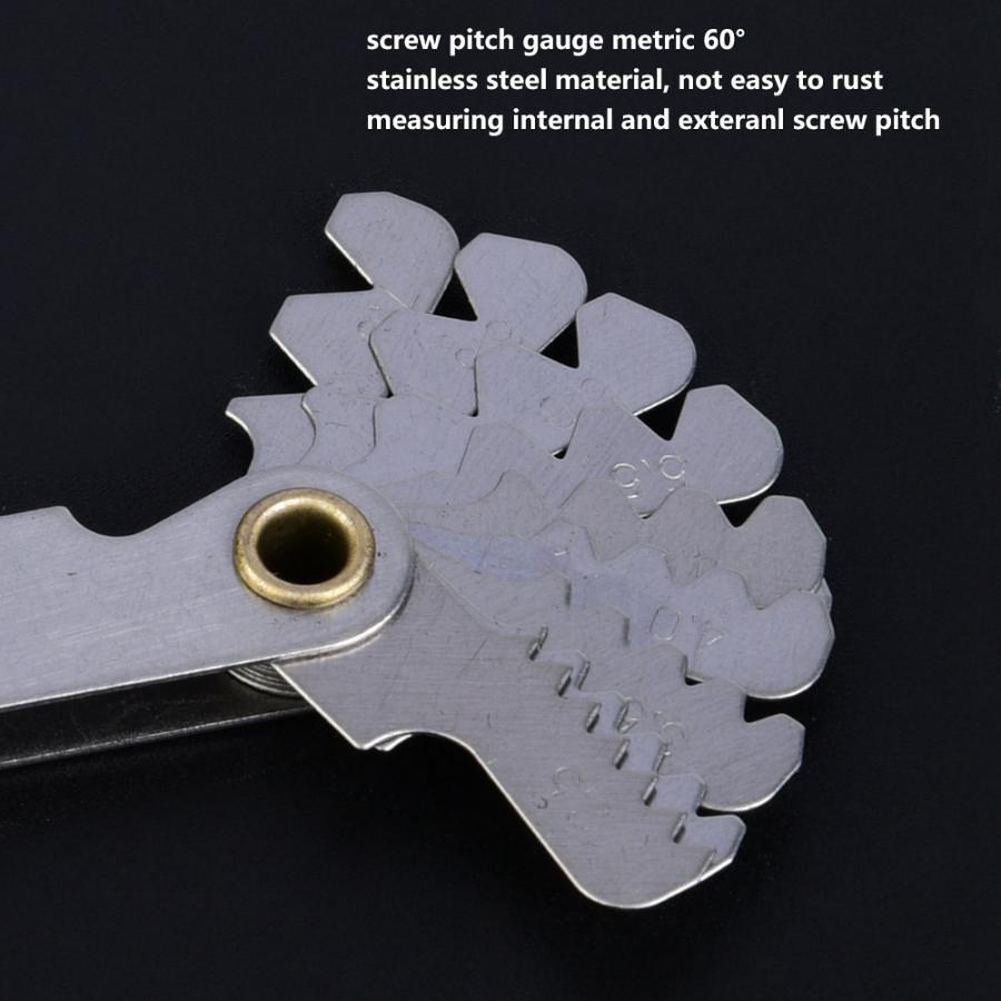Metric 60 Graden Rvs Schroef Meten Spoed Gauge Schroef Gauge Meten
