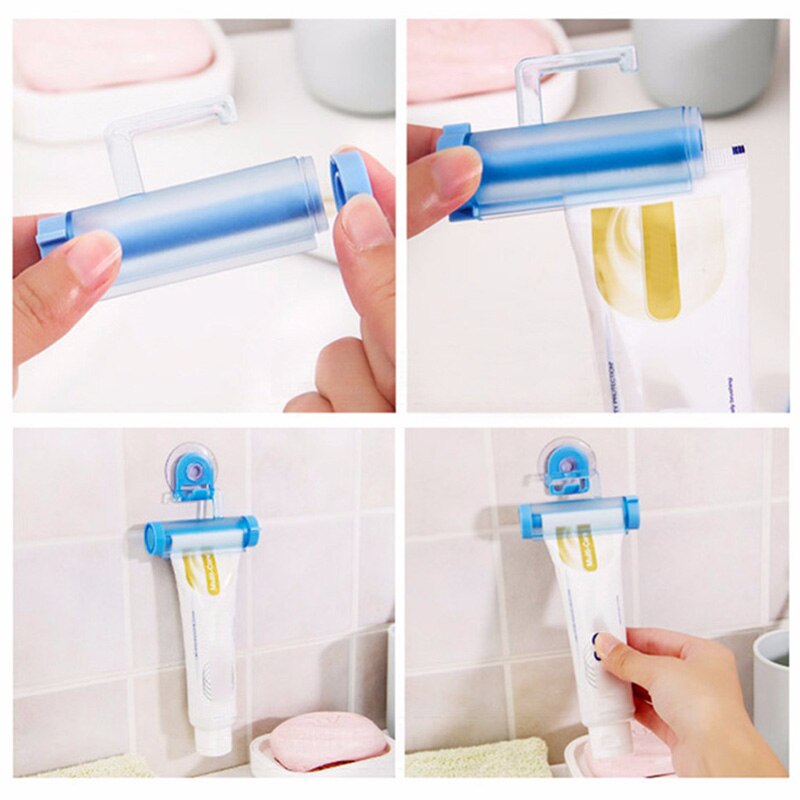 Plastic Durable Toothpaste Squeezer Bathroom Gadget Rolling Multipurpose Cartoon Heart Shape Useful Squeezers Bathroom Supplies