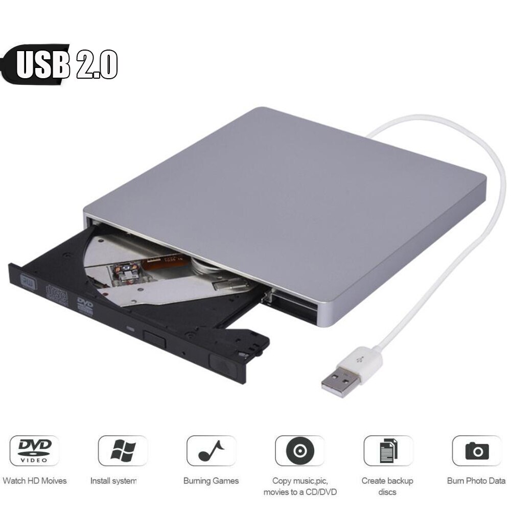 USB 2.0 External CD-RW/DVD-RW Burner Drive Recorder Optical Drive for PC/Mac/Laptop/Notebook/Desktop External Slim Drive xiaomi