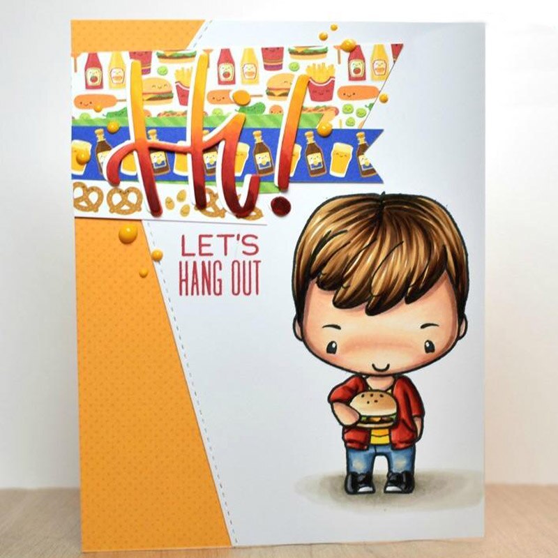 Hi! Hello Letter Words Alphabet Greetings Metal Cutting Dies Template Scrapbook Craft Embossing Paper Die Cut Cards Making