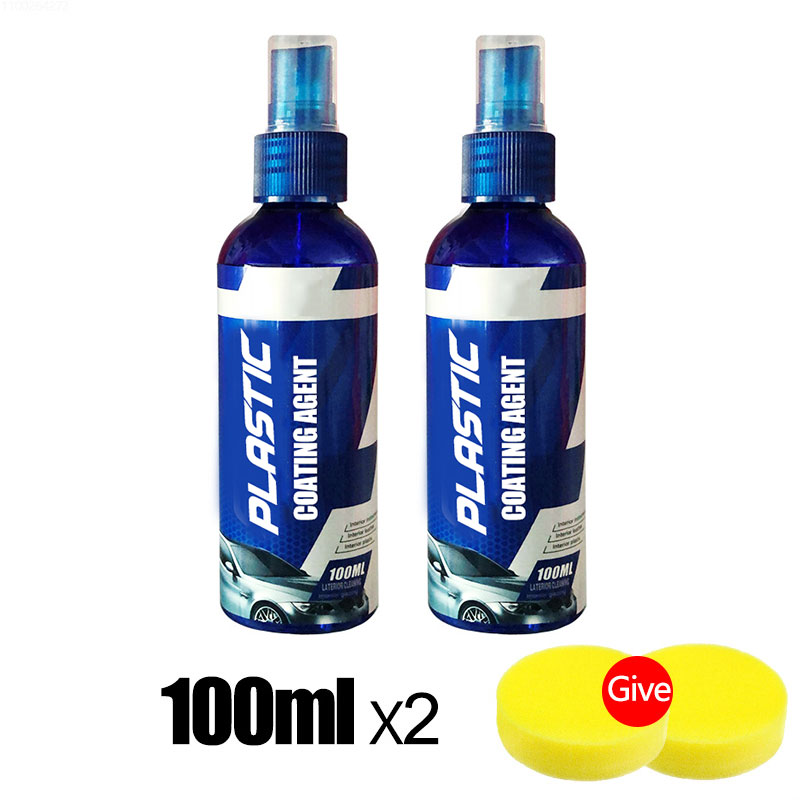 Restaurador de plástico para automóvil, productos de limpieza de automóviles con brillo negro, renovador de revestimiento de pulido y reparación de automóviles para detalles de automóviles: Negro