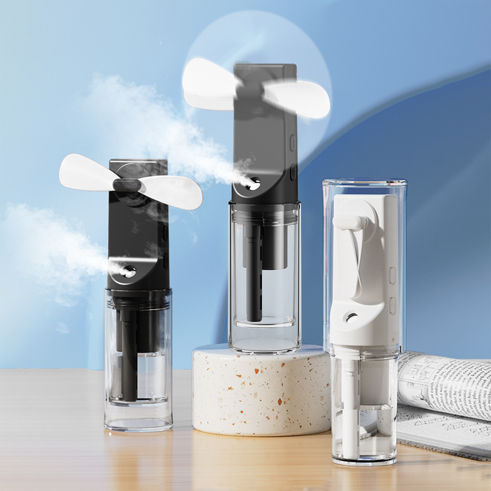 Portable Humidifier Fan Mini Handheld Water Mist Fan USB Rechargeable Small Mist Spray Fan Mini Small Hand Fan with Humidifier